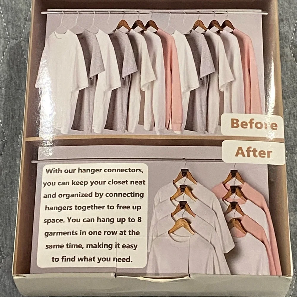 25 pcs Clothes Hanger Connector Hooks Closet Organizer Space Saving Clip